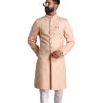 Lucknowi Chikankari Embroidered Peach Color Sherwani | Elegant Ethnic Wear | Jaipurio